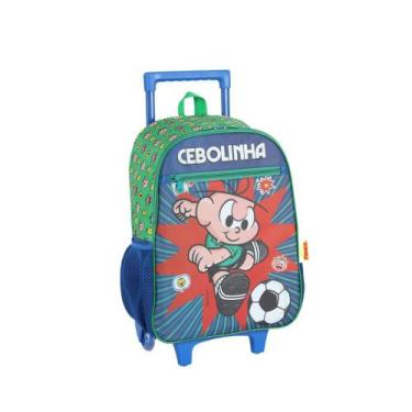 Imagem de Kit Mochila Rodinhas Estojo Lancheira Infantil Turma Mônica - Turma Da