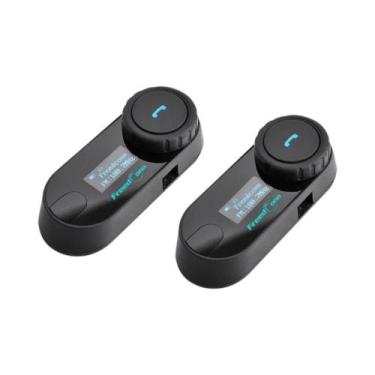 Imagem de Intercomunicador Bluetooth Para Motocicleta, Headset Sem Fio Com Tela 