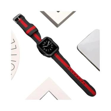 Imagem de Pulseira De Nylon Para Apple Watch 45mm 44mm Compatível Com Série 8 7 