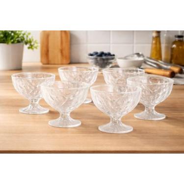 Imagem de Conjunto 6 Taças de Sobremesa Diamond Vidro 240ml - FRATELLI