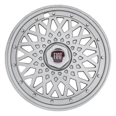 Imagem de Calota 600ar-pta aro 13 aro de pressão + emblema de alumínio fiat verm