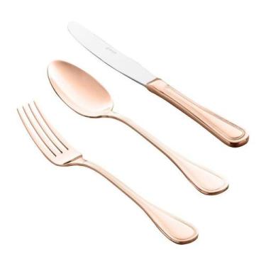 Imagem de Faqueiro 101 Peças em PVD Dourado Rosé Avalon Wolff - Rojemac