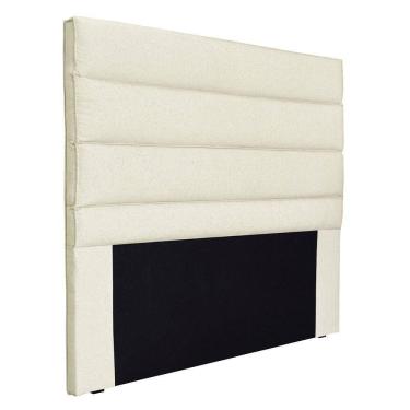 Imagem de Cabeceira Cama Box Casal Queen Vera 160cm Madeira Linho Rústico Creme Loja Sheep