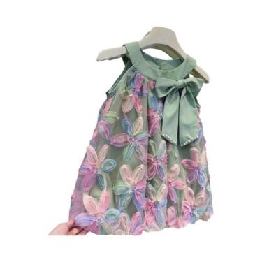 Imagem de Vestido de Princesa Infantil com Flores Coloridas - Verão 2023, 6 tone