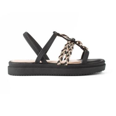 Imagem de Sandália Casual fem Dakota Flatform Y7635 Pto, Preto, 36