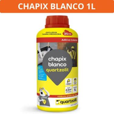 Imagem de Aditivo Colante Chapix Blanco Para Chapisco E Reboco 1L Quartzolit