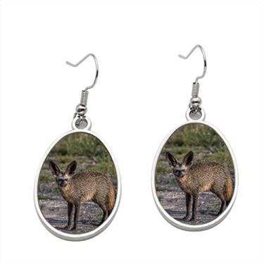 Imagem de Brinco de raposa com orelhas de morcego estrelando na câmera – Brincos pendentes para meninas – Presente de festa de aniversário dos namorados