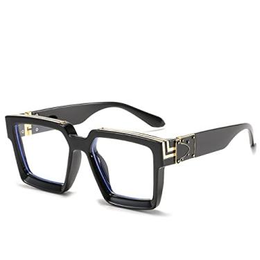 Imagem de Óculos de sol masculinos e femininos Steampunk Óculos de Sol Masculino de Luxo Designer Retro Trend Óculos de Sol Feminino Quadrado Anti-reflexo Óculos de Condução Masculino, C13 Preto, Outros