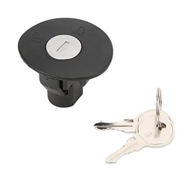 Imagem de Plugue de tanque de combustível de travamento 8U5Z-9C268-B 8U5A-9C268-AC, com 2 chaves, substituição tampa do enchimento de combustível para borda 2011-2014, Mks 2009‑2016, Abs, Preto