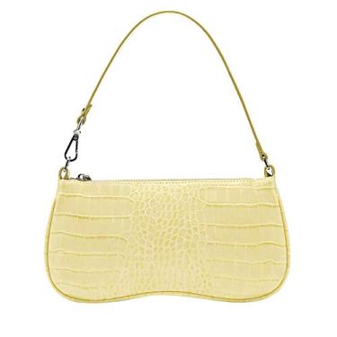 Imagem de JW PEI Bolsa de ombro feminina Eva, Amarelo claro