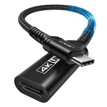 Imagem de Adaptador USB C para HDMI, adaptador JSAUX 4K USB tipo-C para HDMI fêmea [compatível com Thunderbolt 3] para Samsung Galaxy S21 S20 Ultra Note 20 10 9 8 S10 S9 S8 Plus, Dell XPS 15-Preto