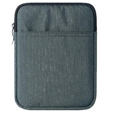 Imagem de ALMIGHTY Bolsa de nylon de 15 cm para o novo Kindle 10ª geração 2019/Kindle Paperwhite 2018/Kindle Voyage/Kindle (8ª geração, 2016)/Kindle Oasis E-Reader (cinza escuro)