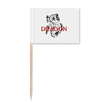 Imagem de Marcador de palito de dente dragão oriental dragão ocidental da mitologia animal marcador topo decoração de festa