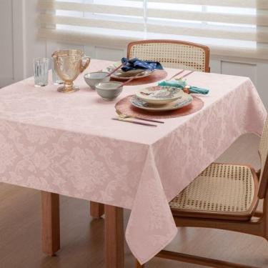 Imagem de Toalha De Mesa Jacquard  Retangular 6 Lugares Chique 2,20M X 1,40M - A