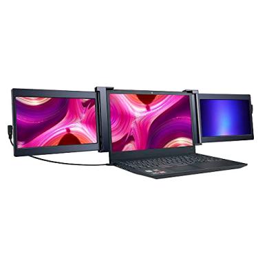 Imagem de Monitor portátil,Monitor portátil de tela tripla de 11,9 polegadas Tela de expansão para laptop Resolução de 1920 * 1080 para laptop de 11,9 a 14 polegadas