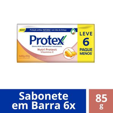 Imagem de Kit Sabonete em Barra Protex Nutri Protect Vitamina E com 6 unidades de 85g cada 6 Unidades