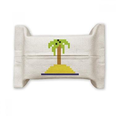 Imagem de Bolsa de linho de algodão com suporte de capa de papel facial de coqueiro para vela de verão