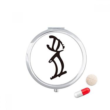 Imagem de Bones Inscriptions Porta-comprimidos, coelhos do zodíaco chineses, caixa de armazenamento de remédios