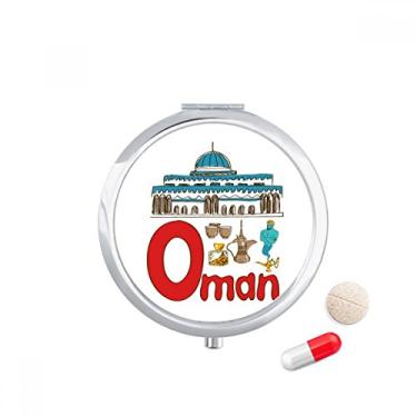 Imagem de Caixa de comprimidos com símbolo nacional de Omã, caixa de armazenamento de medicamentos