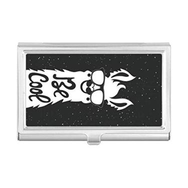 Imagem de Carteira Be Cool Alpaca com citação em preto e branco