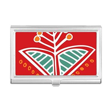 Imagem de Porta-cartões de visita com desenho de Civilização Antiga de Flores do México