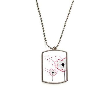 Imagem de Colar para animais de estimação com pingente de corrente de aço inoxidável de dente-de-leão