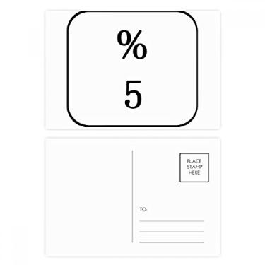 Imagem de Conjunto de 5 cartões postais de aniversário com símbolo de teclado