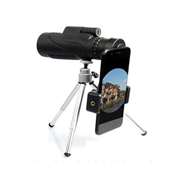 Imagem de Telescópio monocular 12X50 de alta potência Monóculos para adultos, crianças, BAK4 FMC HD Monóculo com baixo para observação de pássaros em cenários com adaptador de telefone inteligente