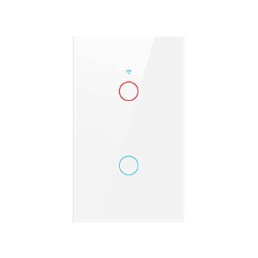 Imagem de Interruptor Inteligente de Luz 120cm, Sem Linha Neutra, 2.4GHz Interruptor de Luz Wi-Fi Works with Alexa and Google Home, Sem necessidade de Hub (2 Gang (Branco))