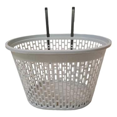 Imagem de UGPLM Cesta de bicicleta, cesta frontal de guidão de bicicleta, destacável pendulares para cães bicicleta rack de carga de, cinza