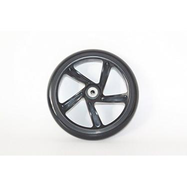 Imagem de Roda de PU de 20 cm com rolamentos roda de kickscooter para crianças roda de reposição para scooter adulto carrinho de compras roda sólida (roda de 5 raios)