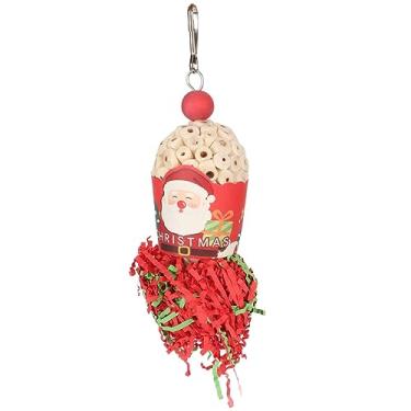 Imagem de Brinquedo de Mascar Pássaros, Cores Brilhantes, Brinquedo de Busca de Alimentos para Pássaros de Natal, Seguro para Suprimentos de Pássaros Pequenos e Médios