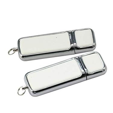 Imagem de Pen Drive Pen Drive Pen Drive 3.0 de couro PU de 32 GB PenDrive 3.0 Memory Stick USB Drive Flash Disk (Branco)