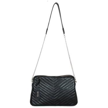 Imagem de BOLSA FEMININA COM MATELASSÊ EM COURO BOVINO LEGÍTIMO 1001 (preta)
