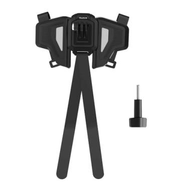 Imagem de Suporte de Capacete Queixo Compatível com GoPro e Câmeras Similares - Telesin Cor Cinza