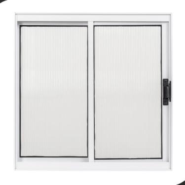 Imagem de Janela Vitro 2 folhas para Banheiro Alumínio A60L60 Policarbonato