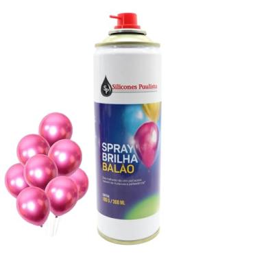 Imagem de Spray Brilha Balão Bexiga Latex 300ml Brilho para Bexiga Latéx