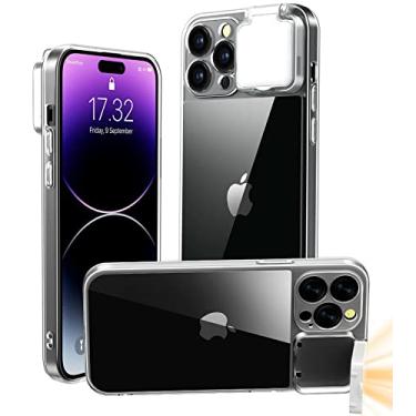 Imagem de CEXHG Com luz de selfie de LED para iPhone para 15 Pro Max Capa com iluminação recarregável compatível com maquiagem ao vivo - TIK Tok-Video - Selfie Illuminate for Women Crystal Clear