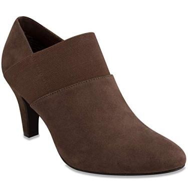 Imagem de LONDON FOG Botins femininos com salto Bobbie, Marrom, 35