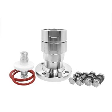 Imagem de BJDZ Conector de radiofrequência 1-5/20.3 cm EIA Tipo 4 Orifícios Flange Montagem para Cabo Coaxial de Rádio 1-5/20.3 cm polegadas Plugue com Base Estatuta Celular, Antena 4G/5G, Rota WiFi,