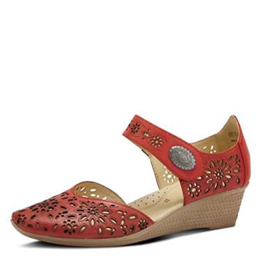 Imagem de Spring Step Sandália plataforma feminina Nougat, Vermelho, 9