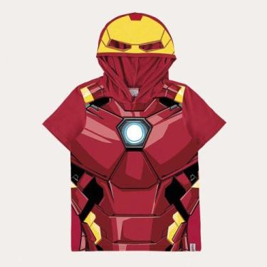 Imagem de Camiseta Avengers Capuz Malwee América Homem De Ferro Vingadores Tam 4
