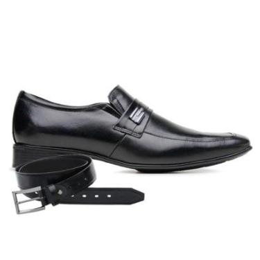 Imagem de Sapato Social Jota Pe Preto Couro + Cinto 79107-Masculino