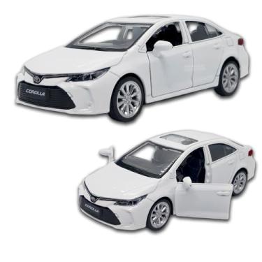 Imagem de Miniatura de carro Toyota Corolla Hybrid 1/43 11 CM, Carrinho de ferro, Abertura de portas, Com Fricção, Carrinhos de coleção, 1/43 (Branco)