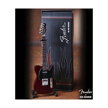 Imagem de Réplica colecionável de mini guitarra Fender Telecaster com acabamento em jacarandá