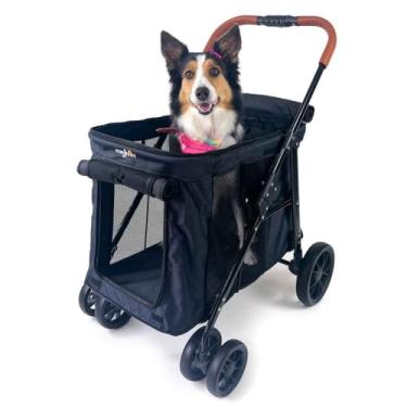 Imagem de Carrinho de passeio para Pet, animal de estimação, cachorro, cão, gato de grande porte até 30 Kg