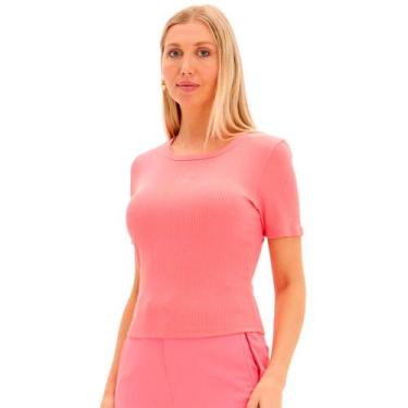 Imagem de Blusa Canelada Lança Perfume Curta Pr25 Rosa Feminino