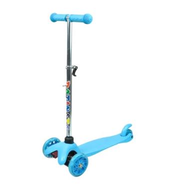 Imagem de PATINETE DE METAL INFANTIL 03 RODAS COM LUZES LED ATÉ 40KG (AZUL)