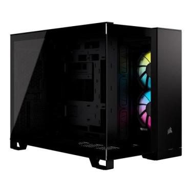 Imagem de Gabinete Gamer Corsair 2500X LINK Tempered Glass mATX Mid-Tower, Preto