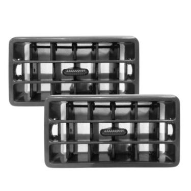 Imagem de Par Difusor Ar Painel Central Lateral F250 F350 F4000 Cinza - Clauplas